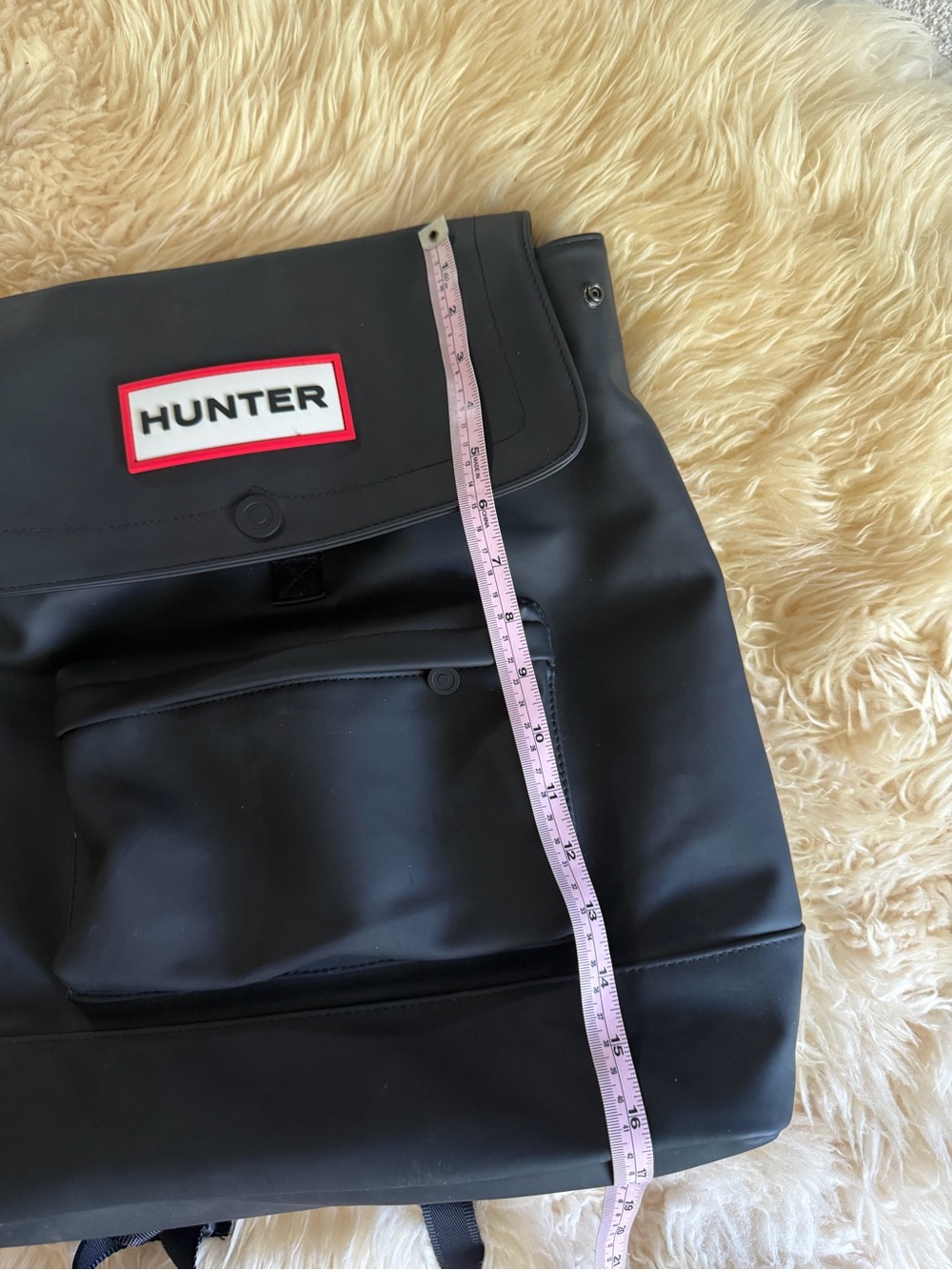 Hunter waterproof Black Backpack with Red Logo Accent - Picture 6 of 7